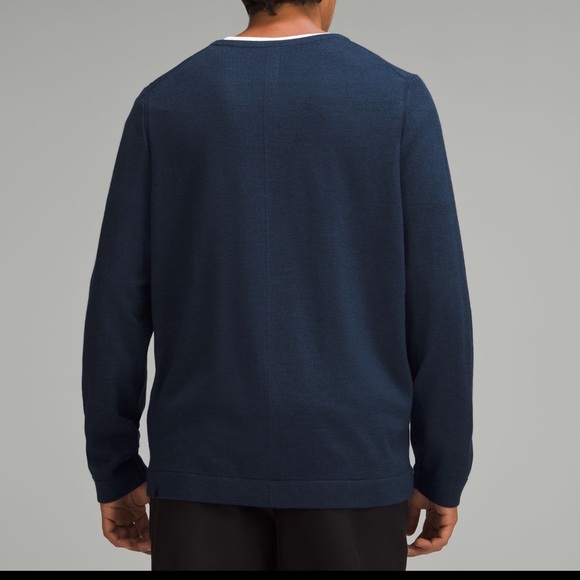 Lululemon Men Small New Venture Crewneck Sweater Navy Blue NWT - Picture 2 of 10